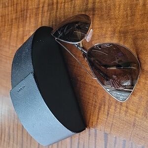 PRADA CAT EYE AVIATOR POLARIZED SUNGLASSES WITH CASE